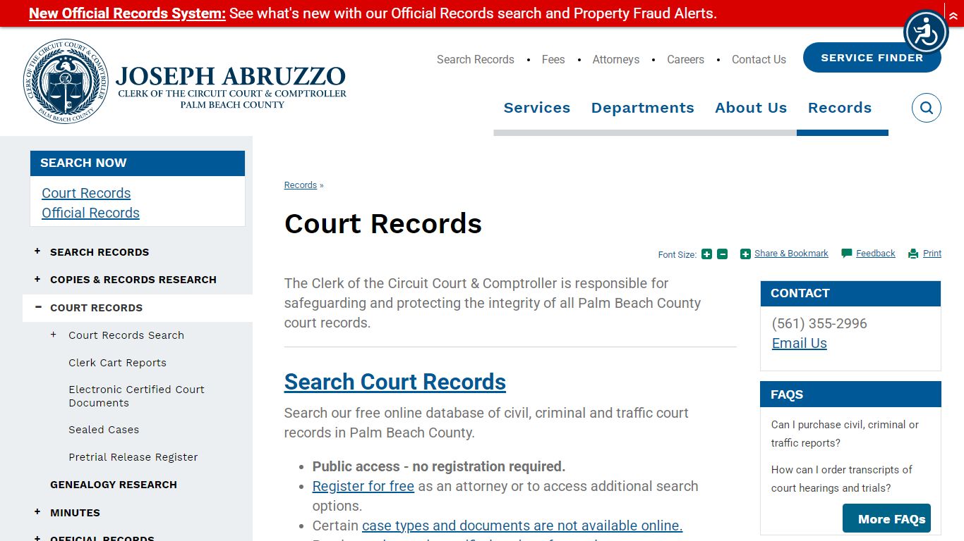 Court Records | Clerk of the Circuit Court & Comptroller, Palm Beach County